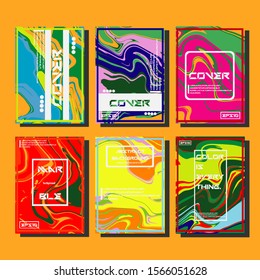 Artistic covers design. Creative fluid colors backgrounds. Trendy design. Eps10 vector