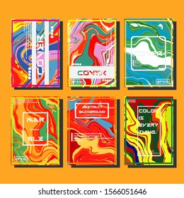 Artistic covers design. Creative fluid colors backgrounds. Trendy design. Eps10 vector
