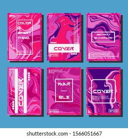 Artistic covers design. Creative fluid colors backgrounds. Trendy design. Eps10 vector