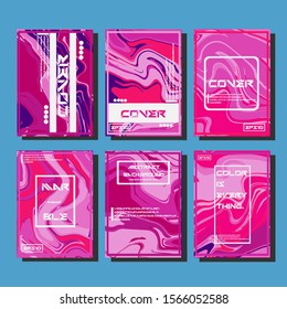 Artistic covers design. Creative fluid colors backgrounds. Trendy design. Eps10 vector