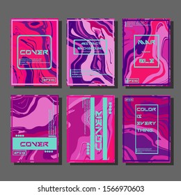 Artistic covers design. Creative fluid colors backgrounds. Trendy design. Eps10 vector