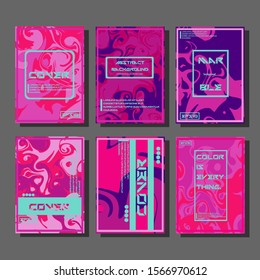 Artistic covers design. Creative fluid colors backgrounds. Trendy design. Eps10 vector