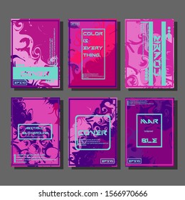 Artistic covers design. Creative fluid colors backgrounds. Trendy design. Eps10 vector