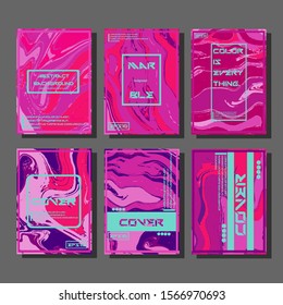 Artistic covers design. Creative fluid colors backgrounds. Trendy design. Eps10 vector