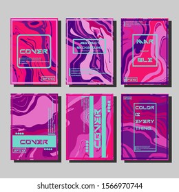 Artistic covers design. Creative fluid colors backgrounds. Trendy design. Eps10 vector