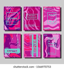 Artistic covers design. Creative fluid colors backgrounds. Trendy design. Eps10 vector