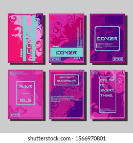 Artistic covers design. Creative fluid colors backgrounds. Trendy design. Eps10 vector
