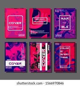 Artistic covers design. Creative fluid colors backgrounds. Trendy design. Eps10 vector