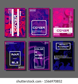 Artistic covers design. Creative fluid colors backgrounds. Trendy design. Eps10 vector