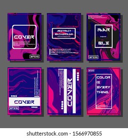 Artistic covers design. Creative fluid colors backgrounds. Trendy design. Eps10 vector