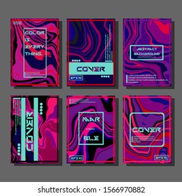 Artistic covers design. Creative fluid colors backgrounds. Trendy design. Eps10 vector