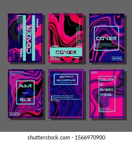 Artistic covers design. Creative fluid colors backgrounds. Trendy design. Eps10 vector