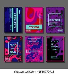 Artistic covers design. Creative fluid colors backgrounds. Trendy design. Eps10 vector