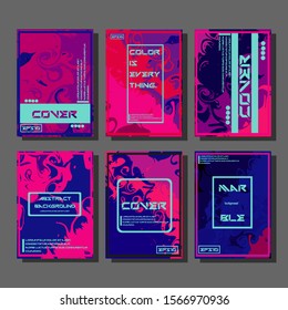 Artistic covers design. Creative fluid colors backgrounds. Trendy design. Eps10 vector