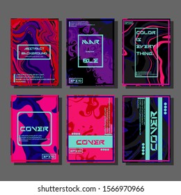 Artistic covers design. Creative fluid colors backgrounds. Trendy design. Eps10 vector