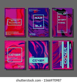 Artistic covers design. Creative fluid colors backgrounds. Trendy design. Eps10 vector