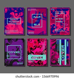 Artistic covers design. Creative fluid colors backgrounds. Trendy design. Eps10 vector