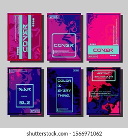 Artistic covers design. Creative fluid colors backgrounds. Trendy design. Eps10 vector