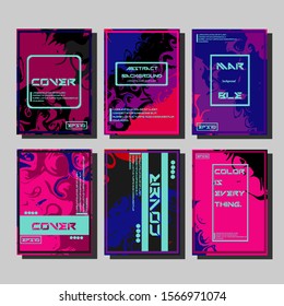 Artistic covers design. Creative fluid colors backgrounds. Trendy design. Eps10 vector