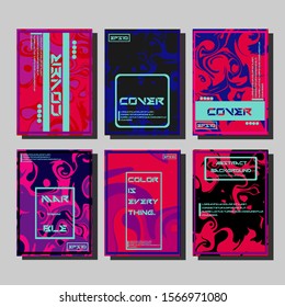Artistic covers design. Creative fluid colors backgrounds. Trendy design. Eps10 vector