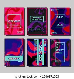 Artistic covers design. Creative fluid colors backgrounds. Trendy design. Eps10 vector