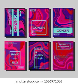 Artistic covers design. Creative fluid colors backgrounds. Trendy design. Eps10 vector