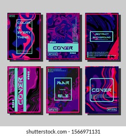 Artistic covers design. Creative fluid colors backgrounds. Trendy design. Eps10 vector