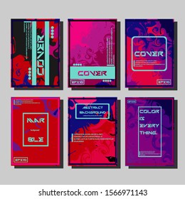 Artistic covers design. Creative fluid colors backgrounds. Trendy design. Eps10 vector