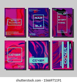 Artistic covers design. Creative fluid colors backgrounds. Trendy design. Eps10 vector