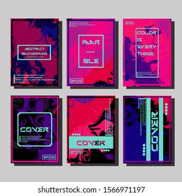 Artistic covers design. Creative fluid colors backgrounds. Trendy design. Eps10 vector