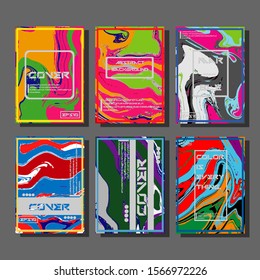 Artistic covers design. Creative fluid colors backgrounds. Trendy design. Eps10 vector