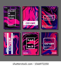 Artistic covers design. Creative fluid colors backgrounds. Trendy design. Eps10 vector