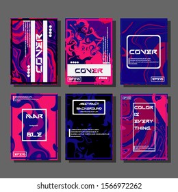 Artistic covers design. Creative fluid colors backgrounds. Trendy design. Eps10 vector
