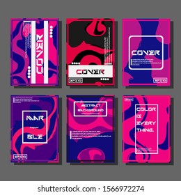 Artistic covers design. Creative fluid colors backgrounds. Trendy design. Eps10 vector