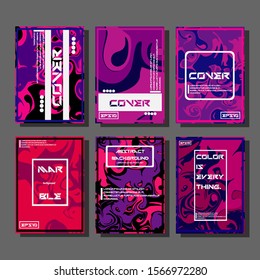 Artistic covers design. Creative fluid colors backgrounds. Trendy design. Eps10 vector