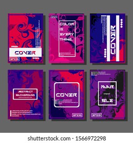 Artistic covers design. Creative fluid colors backgrounds. Trendy design. Eps10 vector