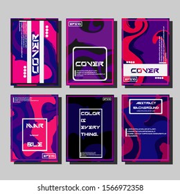Artistic covers design. Creative fluid colors backgrounds. Trendy design. Eps10 vector