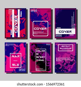Artistic covers design. Creative fluid colors backgrounds. Trendy design. Eps10 vector