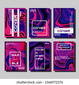 Artistic covers design. Creative fluid colors backgrounds. Trendy design. Eps10 vector
