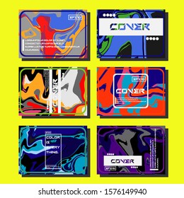 Artistic covers design. Creative fluid colors backgrounds. Trendy design. Eps10 vector