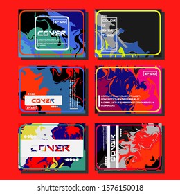 Artistic covers design. Creative fluid colors backgrounds. Trendy design. Eps10 vector