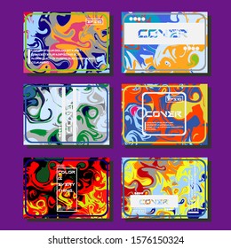 Artistic covers design. Creative fluid colors backgrounds. Trendy design. Eps10 vector