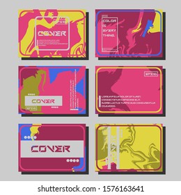 Artistic covers design. Creative fluid colors backgrounds. Trendy design. Eps10 vector