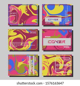 Artistic covers design. Creative fluid colors backgrounds. Trendy design. Eps10 vector