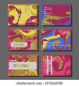 Artistic covers design. Creative fluid colors backgrounds. Trendy design. Eps10 vector