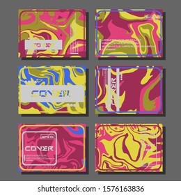 Artistic covers design. Creative fluid colors backgrounds. Trendy design. Eps10 vector
