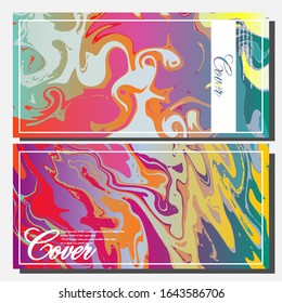 Diseño de cubiertas artísticas. Fondos creativos de colores fluidos. Diseño moderno. Vector Eps10