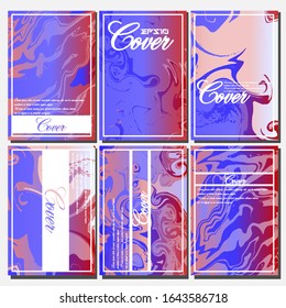 Artistic covers design. Creative fluid colors backgrounds. Trendy design. Eps10 vector
