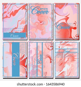 Artistic covers design. Creative fluid colors backgrounds. Trendy design. Eps10 vector