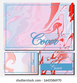 Artistic covers design. Creative fluid colors backgrounds. Trendy design. Eps10 vector